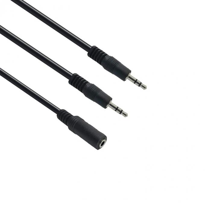 2 mujeres a 1 hombre 3.5mm Jack de auriculares Stereo altavoz de audio y cable de división 2