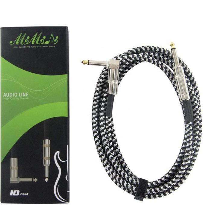 Cable de guitarra eléctrica de 3M 10FT 1/4 pulgadas TS Jack Instrumento musical 4