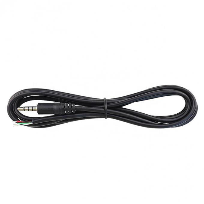 Custom 4 Poles TRRS 3.5mm Jack de audio estéreo a cola de cerdo despojado Cables de extremo de cable de alambre desnudo 0