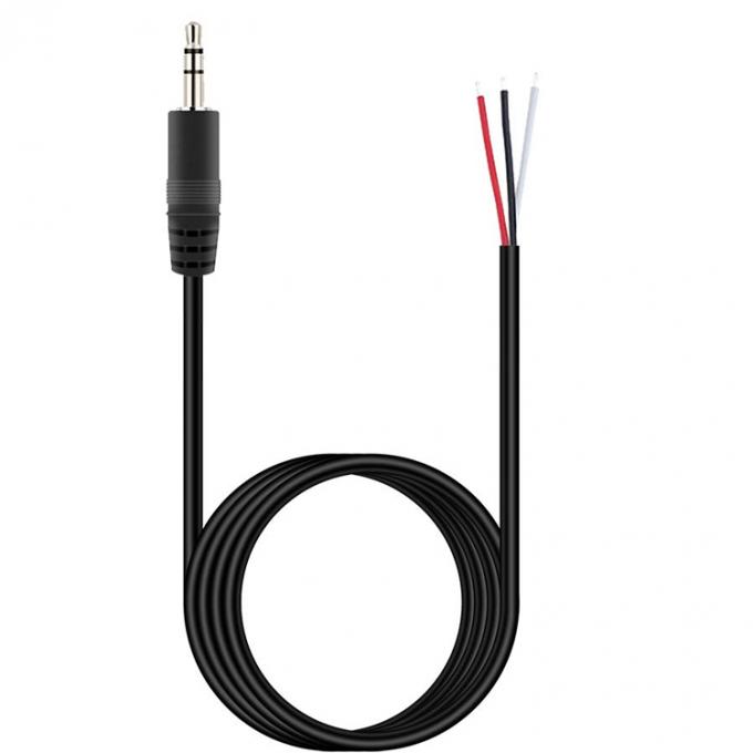 Custom 3 Polos 3.5mm Jack de audio estéreo a cola de cerdo despojado Cables de extremo de alambre desnudo 2