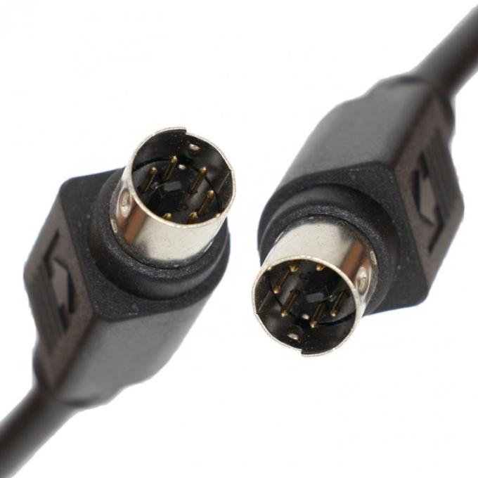 1M 3M de protección personalizada de hombre a hombre Mini DIN 6 pin cable 2