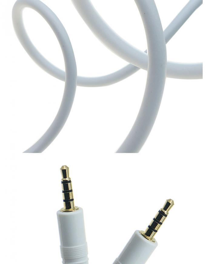 3.5mm Hombre a Hombre Stereo Aux Mono Jack 4 polos TRRS Micrófono de audio cable 3