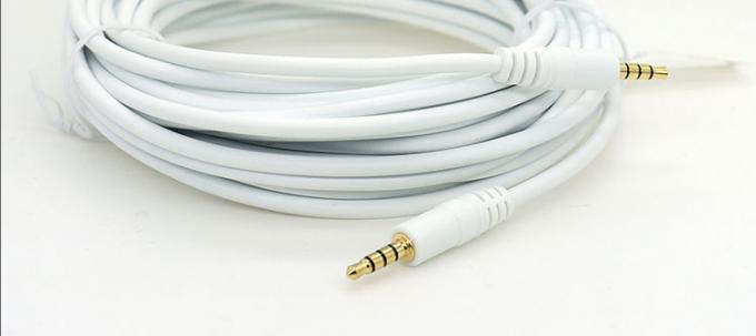 3.5mm Hombre a Hombre Stereo Aux Mono Jack 4 polos TRRS Micrófono de audio cable 6