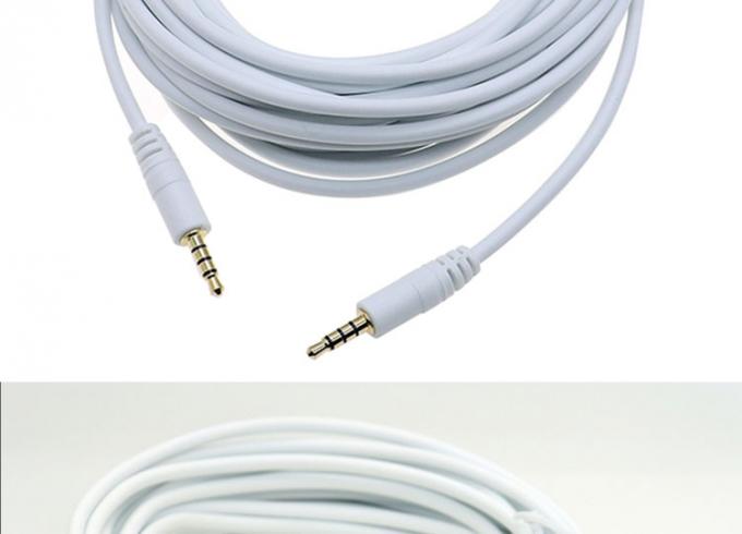 3.5mm Hombre a Hombre Stereo Aux Mono Jack 4 polos TRRS Micrófono de audio cable 5