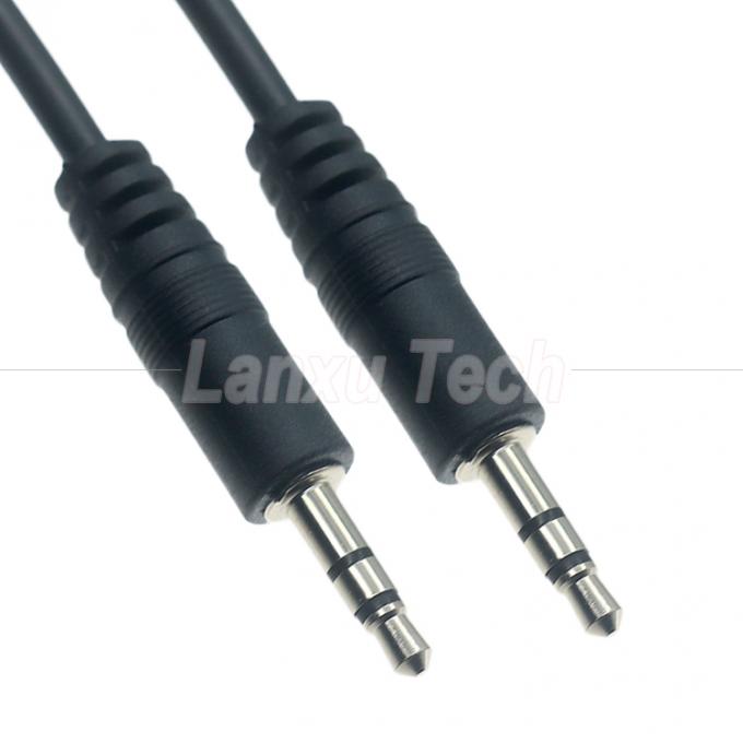 Personalización OEM 1M 2M 3M 5M 10M 3 polos TRS de varón a varón 3.5mm Aux Stereo Jack Cable de extensión de audio 4