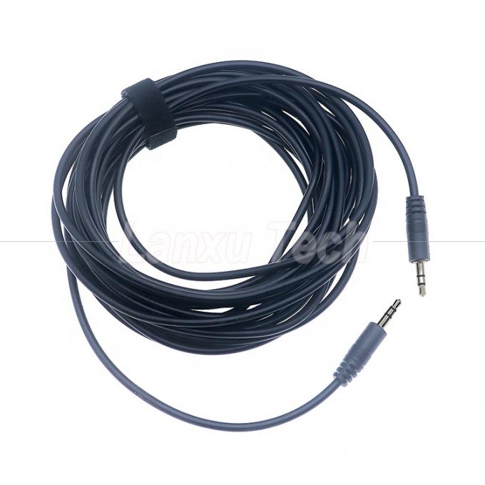 Personalización OEM 1M 2M 3M 5M 10M 3 polos TRS de varón a varón 3.5mm Aux Stereo Jack Cable de extensión de audio 5