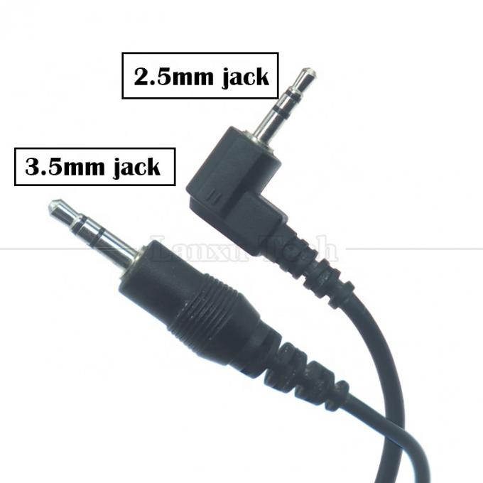 Personalización 2,5 mm Hombre a 90 grados Ángulo derecho 3,5 mm Hombre Jack estéreo Aux Audio Converter Adaptador de cable 1