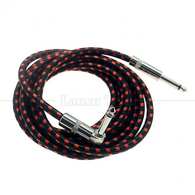 3ft 10ft 3m 5m 1/4 6.35mm Mono TS Jack de ángulo recto Instrumentos eléctricos Accesorio Amplificador de efecto amplificador Guitarra Cable de parche 4