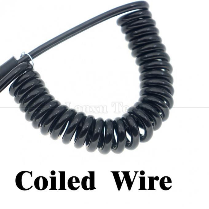Cable de extensión de audio de resorte enrollado de macho a macho de 3,5 mm Jack Aux 1