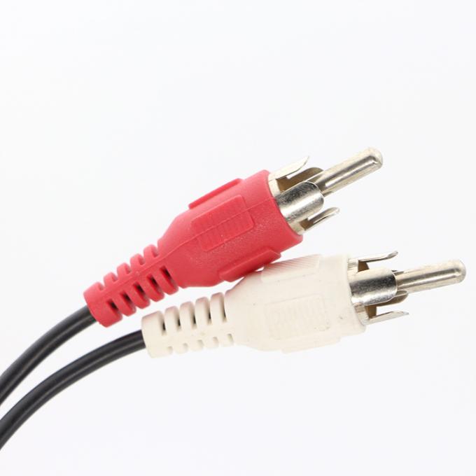 High End Audio Video TV Y Splitter 2 RCA Hombre a 2 RCA Hombre Cable de audio y video 1