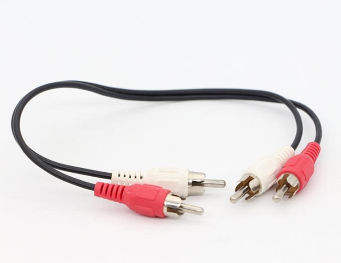 High End Audio Video TV Y Splitter 2 RCA Hombre a 2 RCA Hombre Cable de audio y video 4