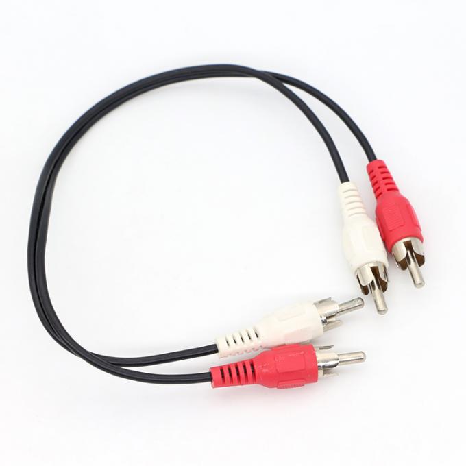 High End Audio Video TV Y Splitter 2 RCA Hombre a 2 RCA Hombre Cable de audio y video 5