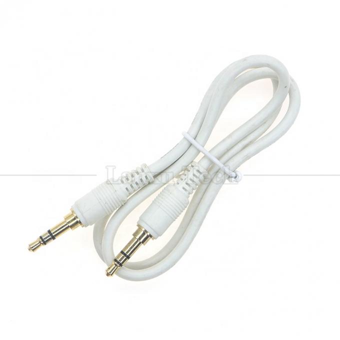 Cable de extensión de audio de alta calidad de oro plateado de macho a macho 3.5mm TRS 3 polos 1