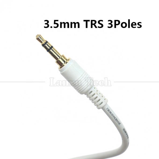 Cable de extensión de audio de alta calidad de oro plateado de macho a macho 3.5mm TRS 3 polos 2