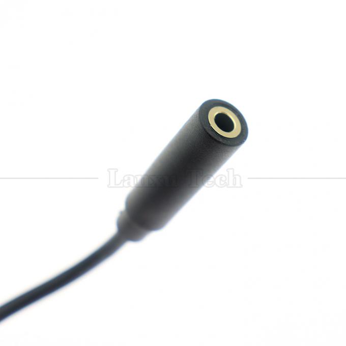 Revestido en oro 3.5mm TRS 3 Ploes Shield Jack de audio de mujer a cables desnudos de lata 2