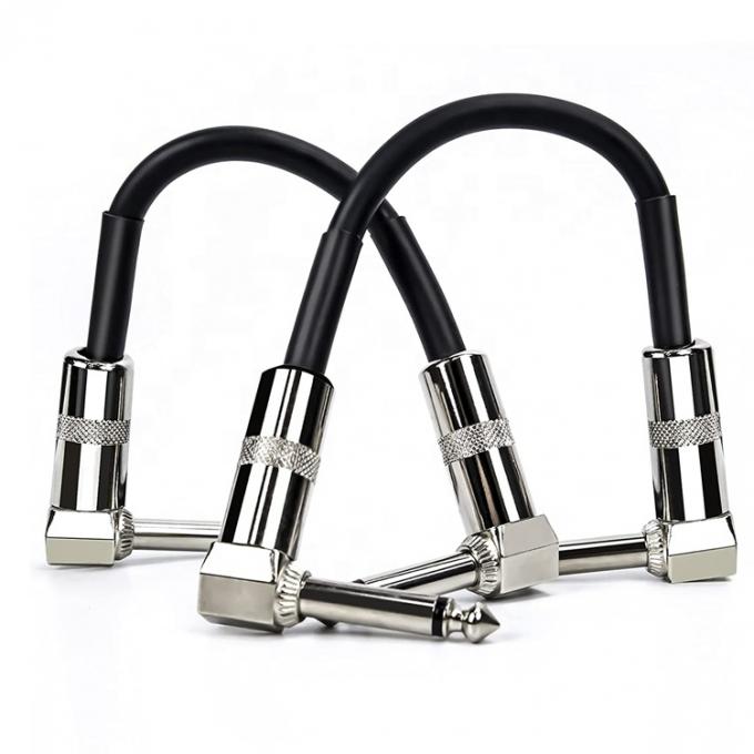 1/4 TS Jack Pedal eléctrico de trenza de guitarra con parche de plomo Cable de instrumento estéreo 0