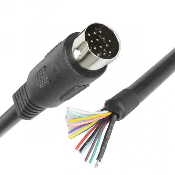 Conector PIN Din de 1M 2M Shield 13 personalizado para cable de cola de cerdo de alambre abierto 1