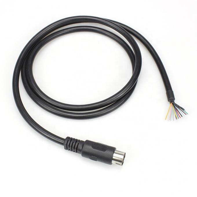 Conector PIN Din de 1M 2M Shield 13 personalizado para cable de cola de cerdo de alambre abierto 0