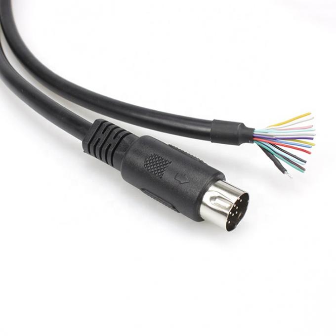 Conector PIN Din de 1M 2M Shield 13 personalizado para cable de cola de cerdo de alambre abierto 2