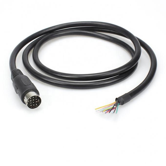Conector PIN Din de 1M 2M Shield 13 personalizado para cable de cola de cerdo de alambre abierto 5