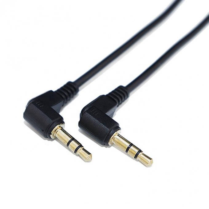 0.2M 1M 2M 3M 10M Ángulo de 90 grados Hombre a Hombre 3 polos TRS Stereo Audio Jack Cable de extensión para auriculares altavoz de coche 3