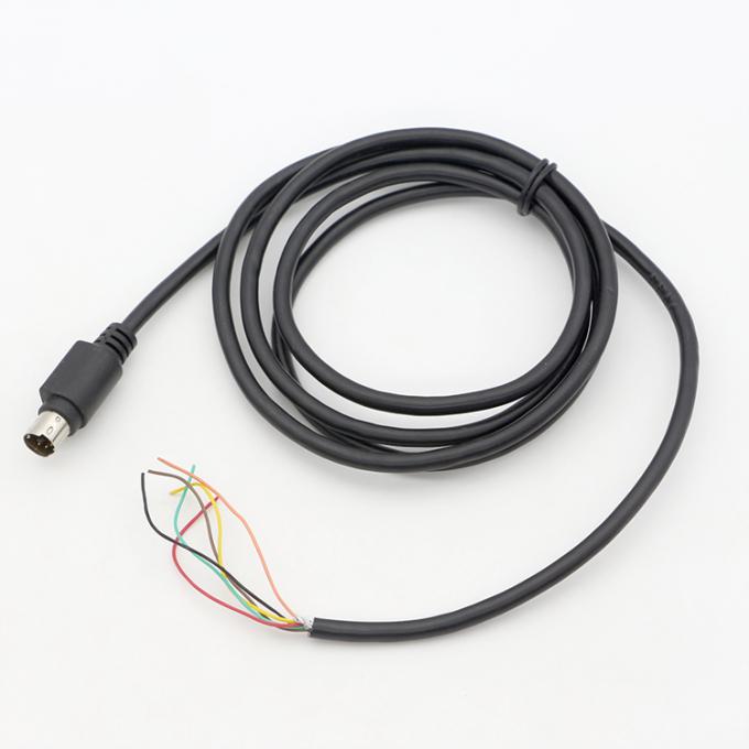 Personalización 6 7 8 PIN MINI DIN para el cable de alambre de lata abierto de cola de cerdo 4