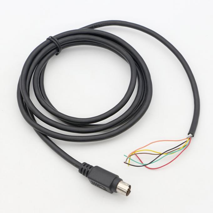 Personalización 6 7 8 PIN MINI DIN para el cable de alambre de lata abierto de cola de cerdo 5