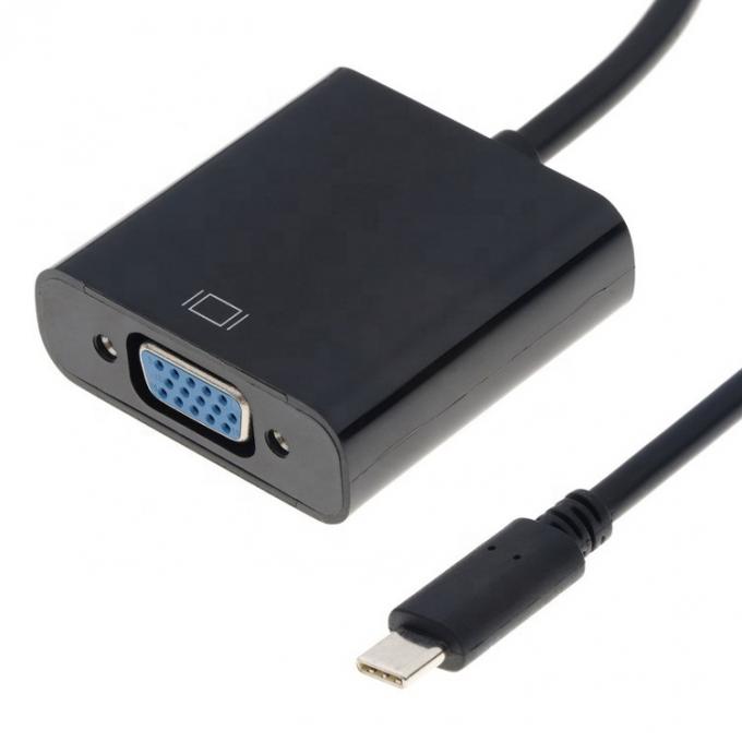 Adaptador de conversión de USB tipo C a VGA para computadora portátil 1