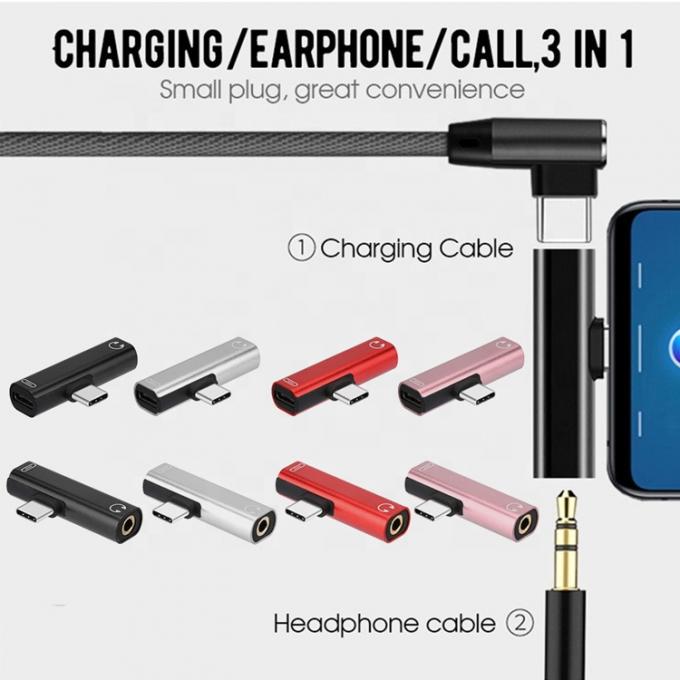 2 en 1 USB Tipo C a 3.5mm Jack PD Cargando adaptador de audio para auriculares 1