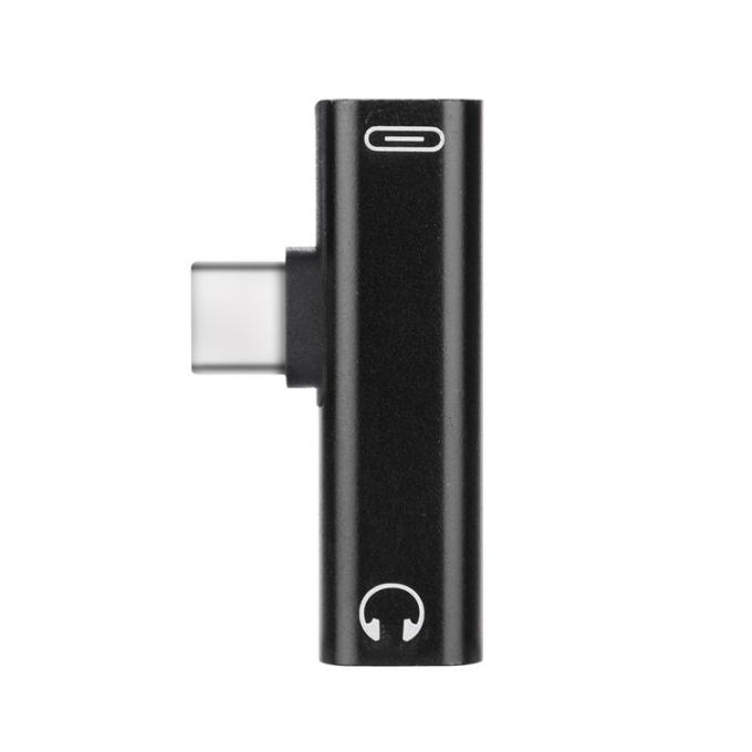 2 en 1 USB Tipo C a 3.5mm Jack PD Cargando adaptador de audio para auriculares 5