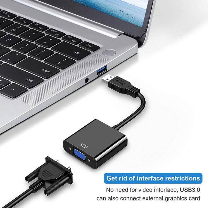 Convertidor de vídeo de pantalla múltiple USB 3.0 a VGA Adaptador para PC Monitor de computadora portátil Proyector HDTV 4