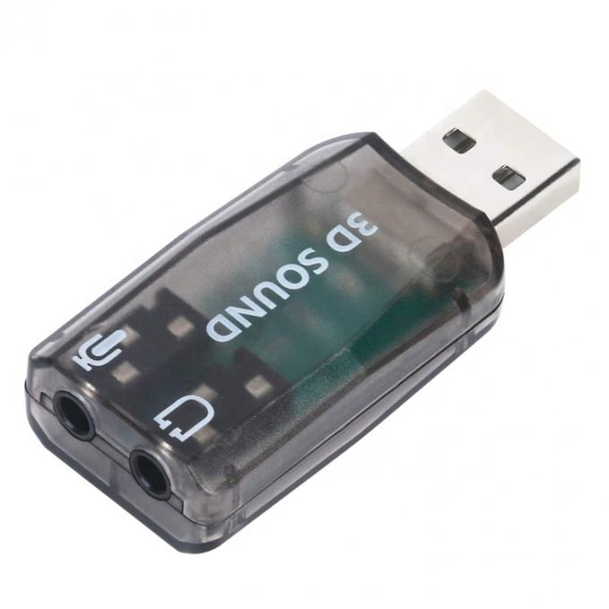 Plug and Play 5.1 Micrófono externo 3D Estudio estéreo Audio Interfaz USB Adaptador de tarjeta de sonido con auriculares de 3,5 mm 4