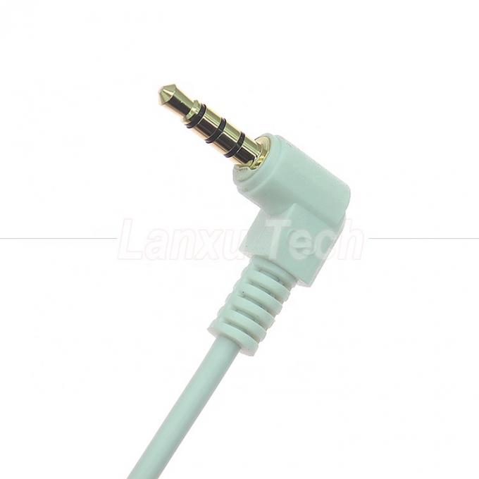 Ángulo de 90 grados Hombre a Hombre 3,5 mm 3 4 polos TRS TRRS Mono Micrófono Audio estéreo Jack Adaptador de parche Cable para auriculares 2