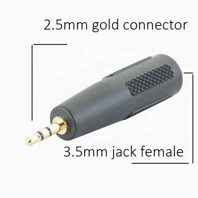 3 polos TRS Jack Hombre a mujer 2.5 a 3.5 Adaptador de audio 1
