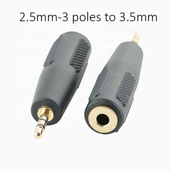 3 polos TRS Jack Hombre a mujer 2.5 a 3.5 Adaptador de audio 0