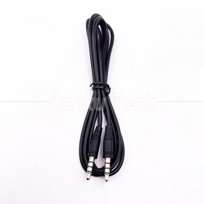 Stock Hombre a Hombre 3,5 mm 4 polos Jack estéreo Micrófono Cable de extensión de audio para auriculares altavoz de ordenador 3