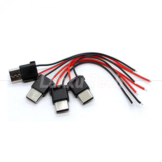Cable de conector de conector de conector masculino de tipo USB tipo C para el banco de alimentación del teléfono 0