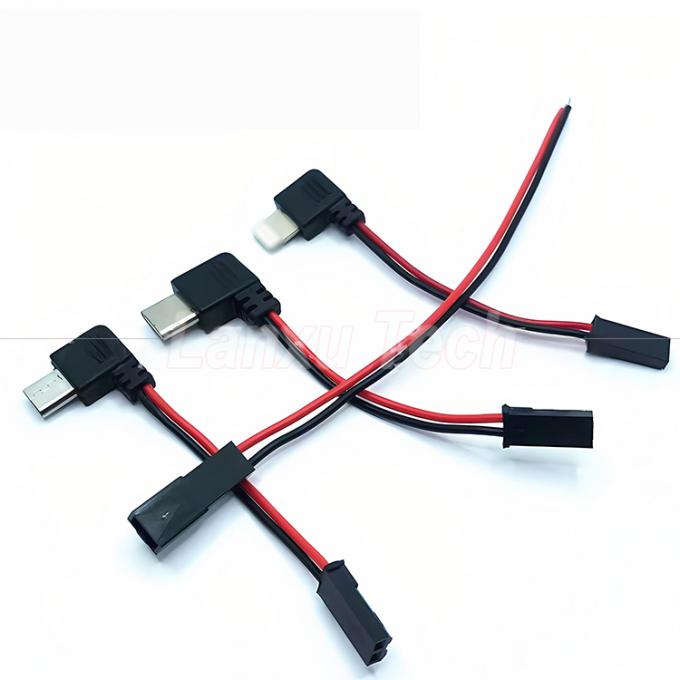 Ángulo recto de 90 grados USB 8 pines Micro Tipo C a JST SYP Conector de cable para motociclista soporte de teléfono celular magnético 1