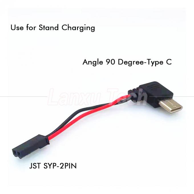 Ángulo recto de 90 grados USB 8 pines Micro Tipo C a JST SYP Conector de cable para motociclista soporte de teléfono celular magnético 3