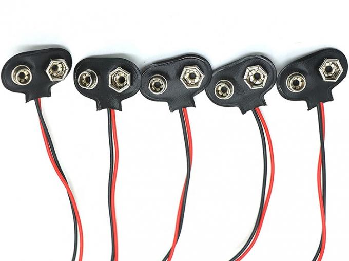 Conector de clip de batería de 9V a DC masculino 5.5x2.1mm de barril Jack Cable de alimentación para portadores de baterías 3