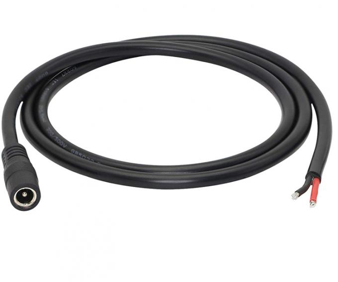 Jack de entrada de suministro de corriente continua 2.1x5.5mm Conector de barril de toma de corriente masculino femenino para abrir el cable de alimentación DC Pigtail 2