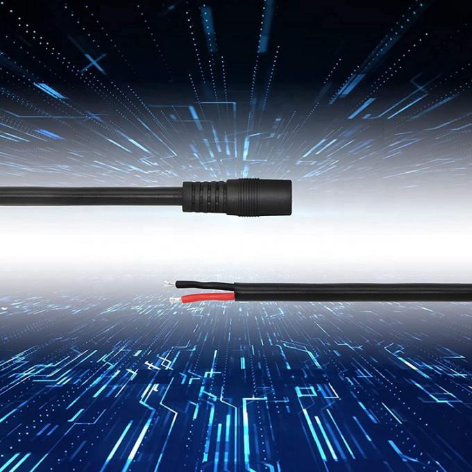 Jack de entrada de suministro de corriente continua 2.1x5.5mm Conector de barril de toma de corriente masculino femenino para abrir el cable de alimentación DC Pigtail 6