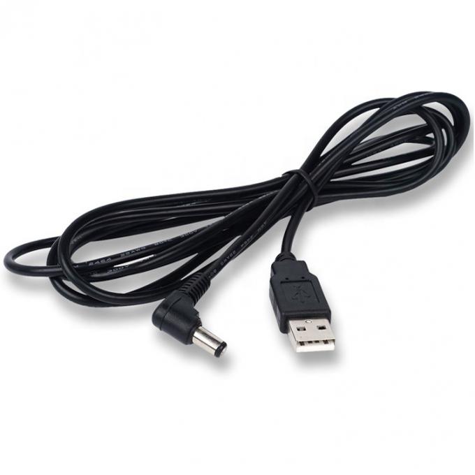 USB personalizado de ángulo masculino a derecho 5.5 X 2.1 mm 2.5 3.5 1.35 Conector de cable DC masculino 2