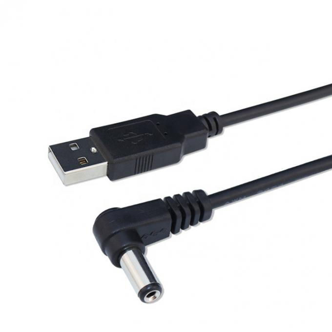 USB personalizado de ángulo masculino a derecho 5.5 X 2.1 mm 2.5 3.5 1.35 Conector de cable DC masculino 6