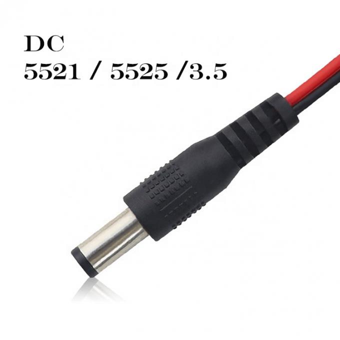 Personalizado 5521 5525 3.5 conector DC macho para abrir el cable de extremo de cable desnudo 2