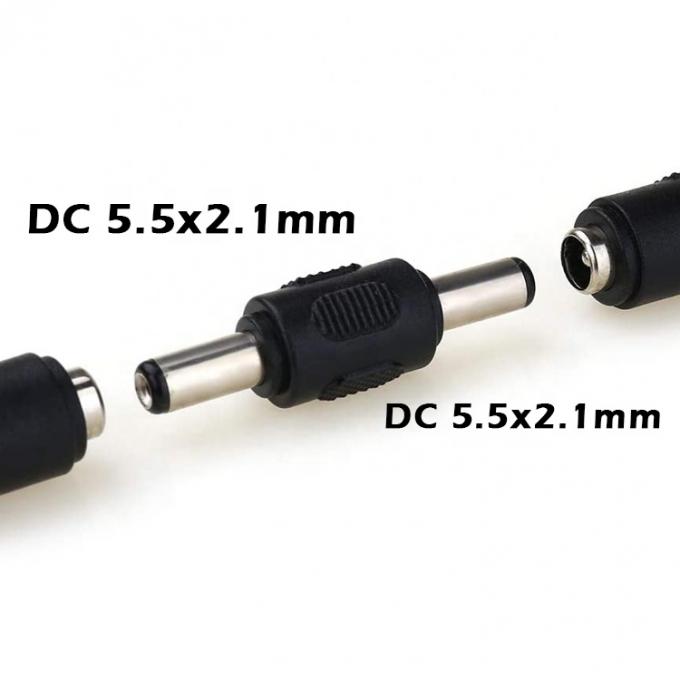 12V 24V Hombre Mujer 2.1mm X 5.5mm Jack de cañón de corriente continua Adaptador de conector de energía para cámara de CCTV de banda LED 3