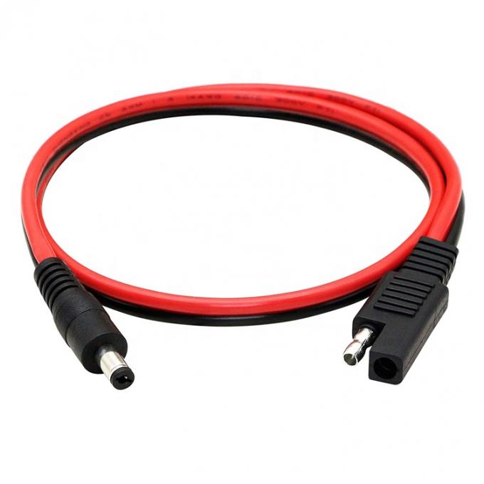14AWG DC Plug 5.5x2.1mm macho a SAE 2 conectores de pines Cable de extensión para paneles solares RV automotrices 0