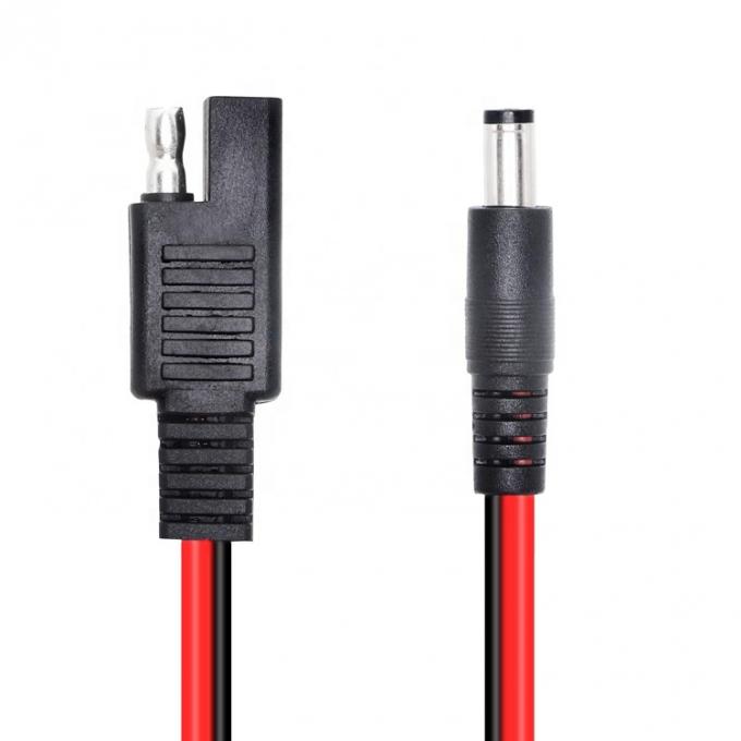 14AWG DC Plug 5.5x2.1mm macho a SAE 2 conectores de pines Cable de extensión para paneles solares RV automotrices 1