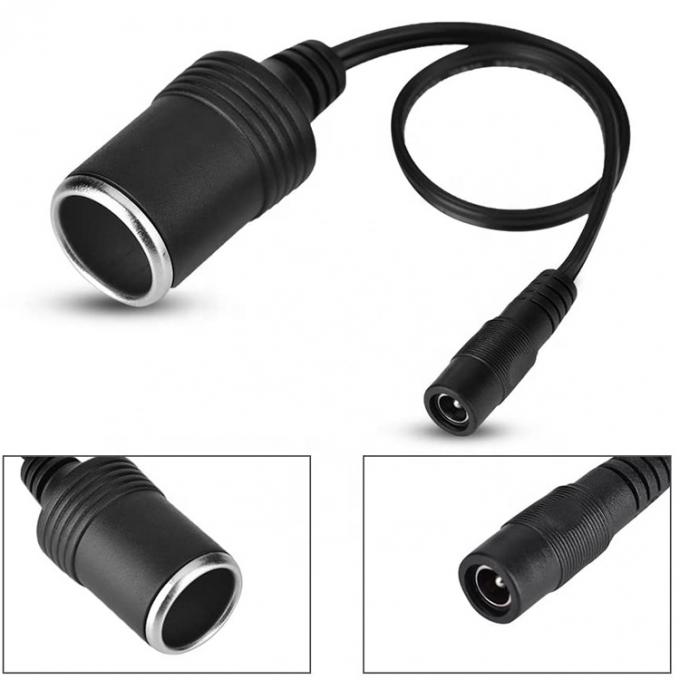 120W 12V 10A Enchufe de cigarrillo de automóvil femenino a DC 5.5mm x 2.1mm Cable de adaptador de alimentación 1