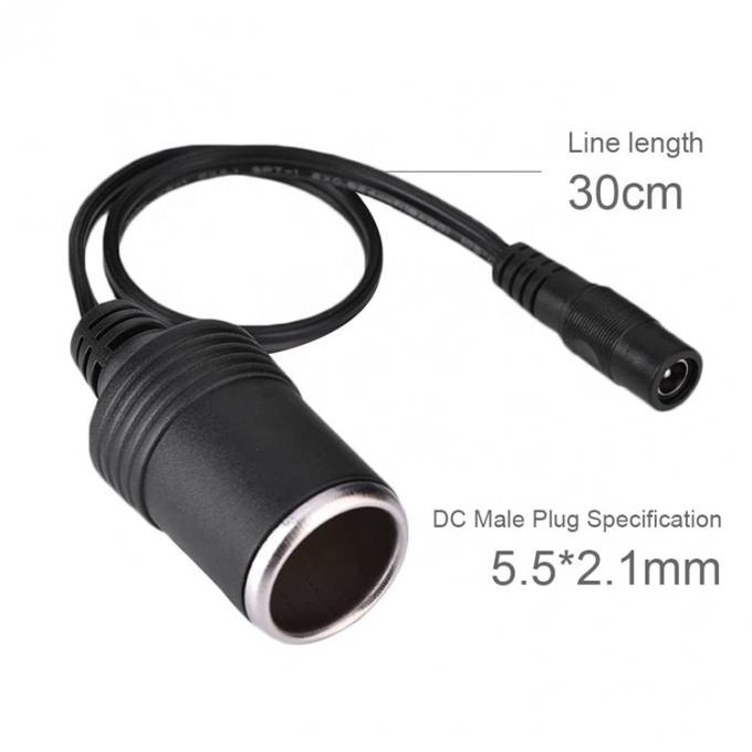 120W 12V 10A Enchufe de cigarrillo de automóvil femenino a DC 5.5mm x 2.1mm Cable de adaptador de alimentación 2
